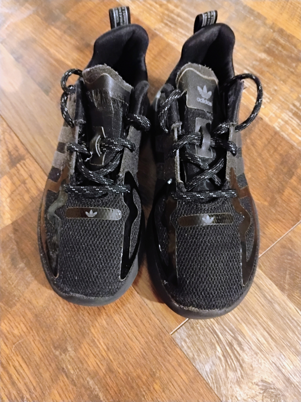 Boys Size 12k Black Adidas Sneakers